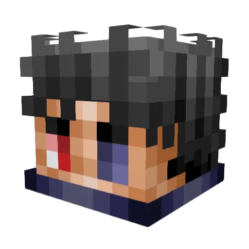 DonVnilla Minecraft avatar head, 3D render