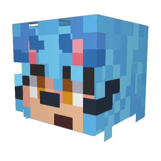 Don_Maru Minecraft avatar head, 3D render
