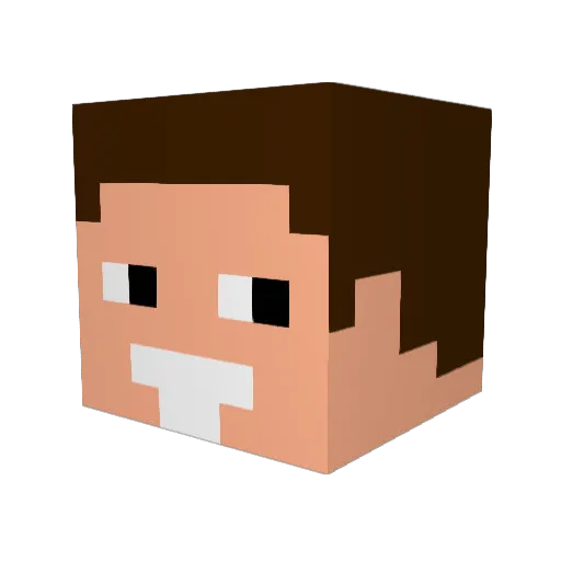 Don_Saucisse Minecraft avatar head, 3D render