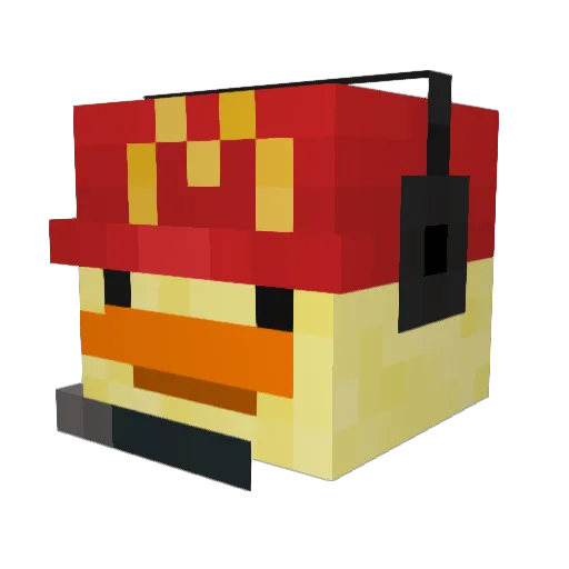 DonaldDuck_81 Minecraft avatar head, 3D render