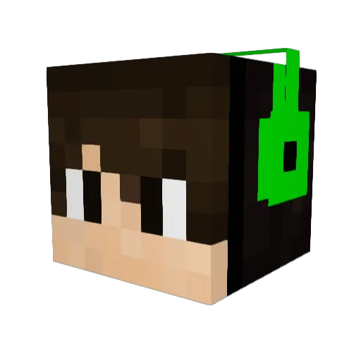DonaruX Minecraft avatar head, 3D render