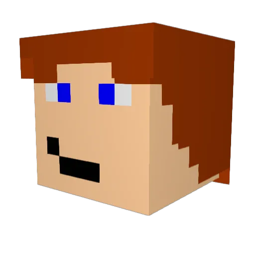 Donat2409 Minecraft avatar head, 3D render