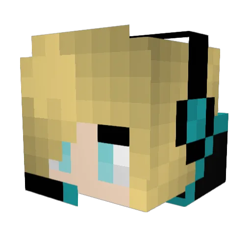 Donat800 Minecraft avatar head, 3D render