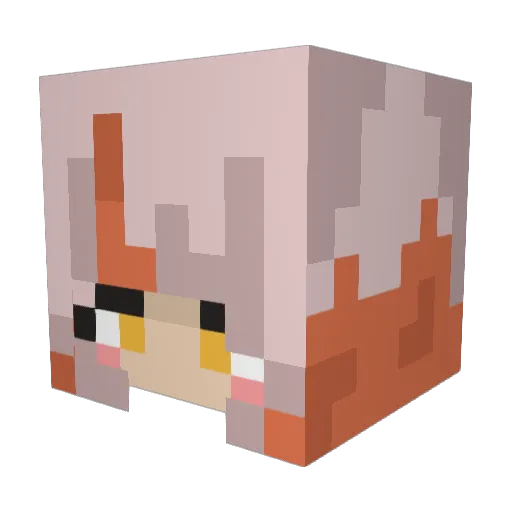 Donchatban Minecraft avatar head, 3D render