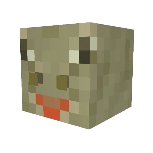 Donddd Minecraft avatar head, 3D render