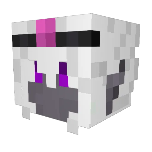 Donded Minecraft avatar head, 3D render