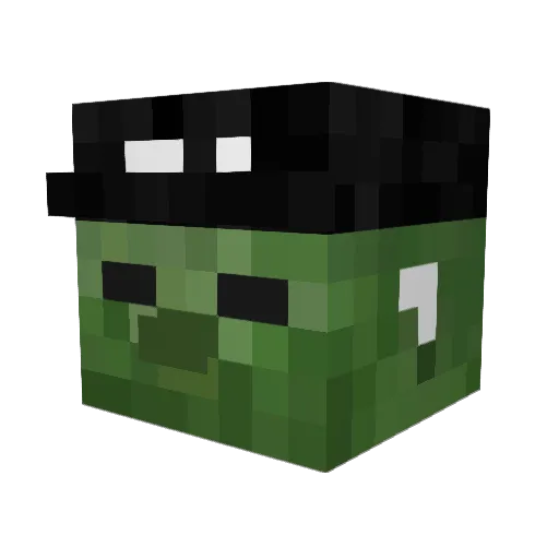 Dondietz Minecraft avatar head, 3D render
