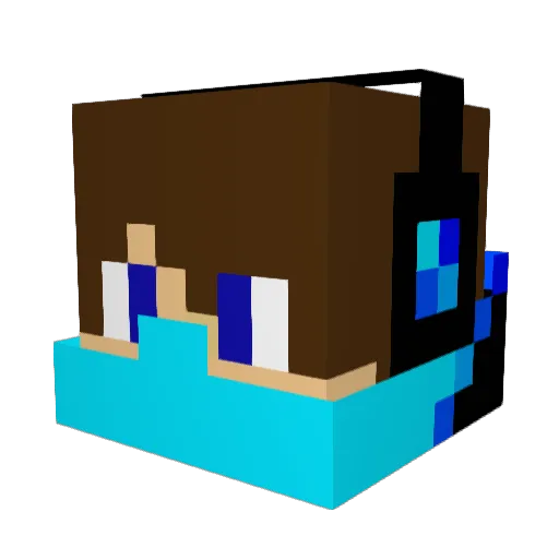 Dondo_14 Minecraft avatar head, 3D render
