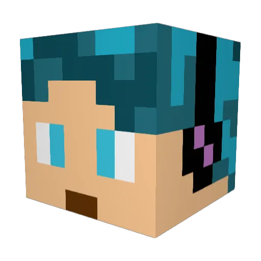 Donepro1 Minecraft avatar head, 3D render