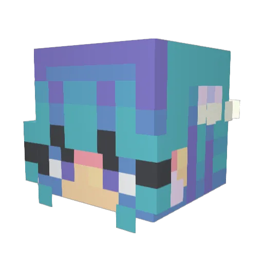 DonerKebob Minecraft avatar head, 3D render