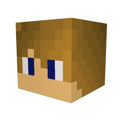 DonerTv_HD_Lp Minecraft avatar head, 3D render