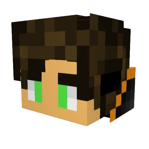 DonerWS Minecraft avatar head, 3D render