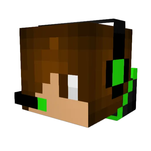 Donettes_ Minecraft avatar head, 3D render
