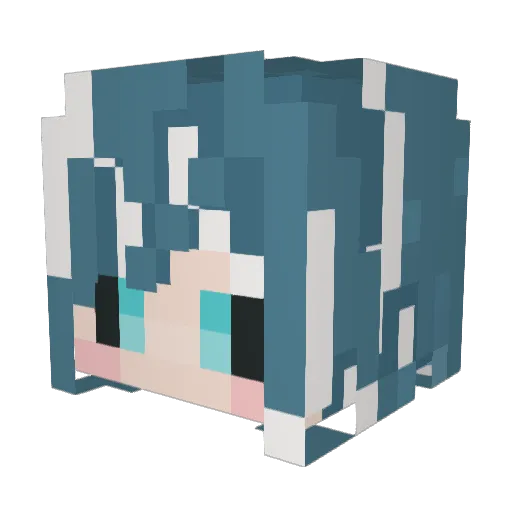 DongDong_ouo Minecraft avatar head, 3D render