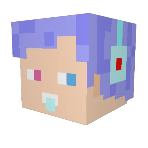 DongGil Minecraft avatar head, 3D render