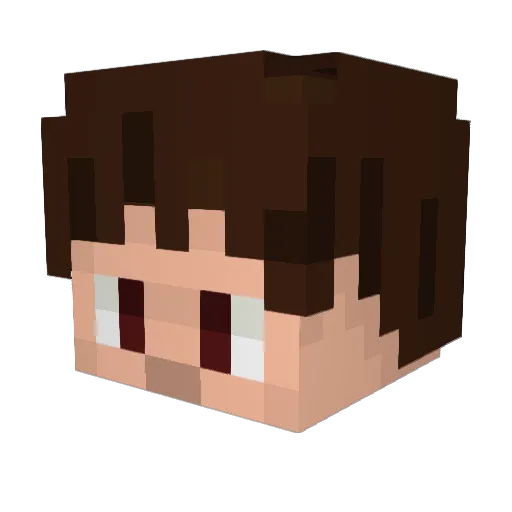 Dong_Chu Minecraft avatar head, 3D render