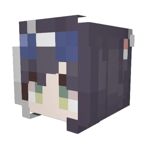 Dong_Gunn Minecraft avatar head, 3D render