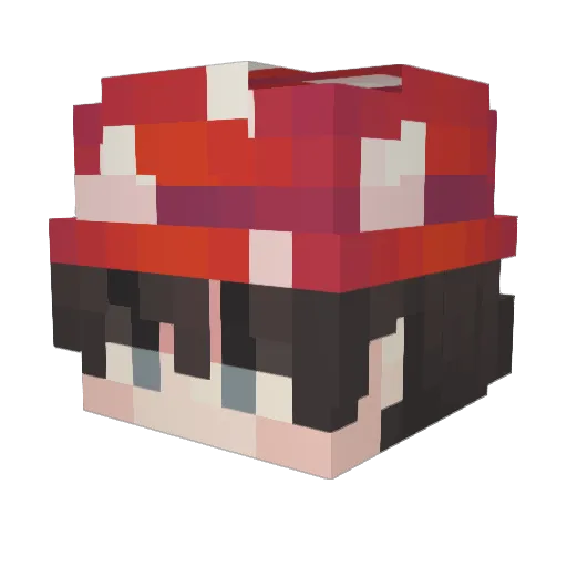 Dong_ju_ Minecraft avatar head, 3D render