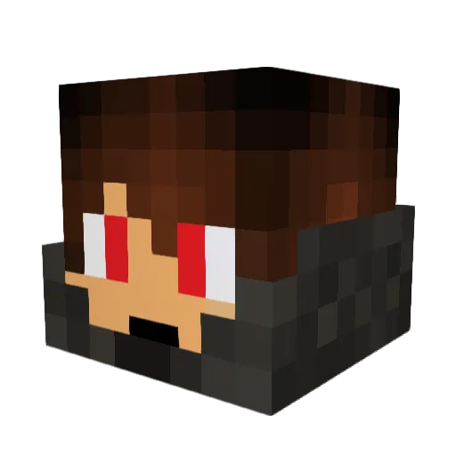 Dongi25 Minecraft avatar head, 3D render