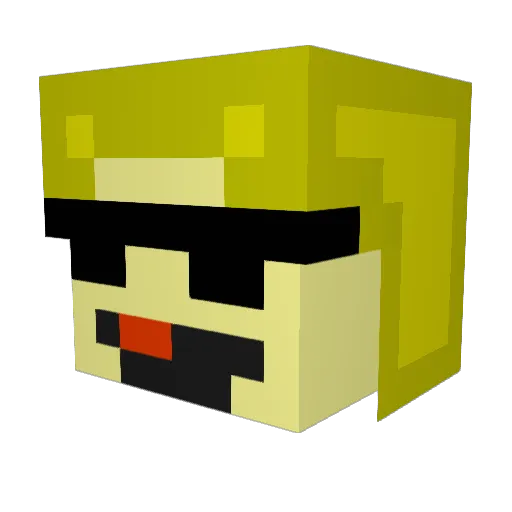 Dongja69 Minecraft avatar head, 3D render