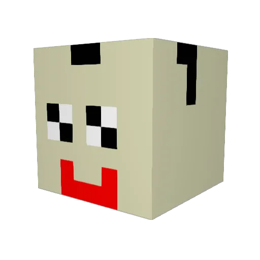 Donguri99 Minecraft avatar head, 3D render