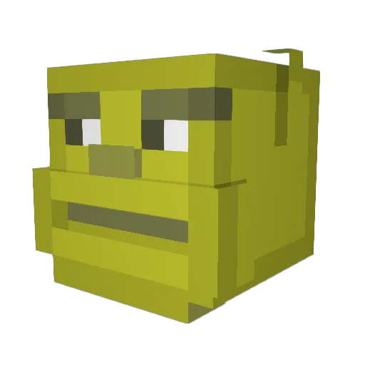 Donhs Minecraft avatar head, 3D render