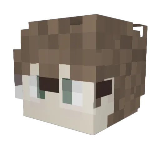 Donimck Minecraft avatar head, 3D render