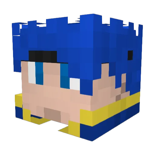 Donitrus Minecraft avatar head, 3D render