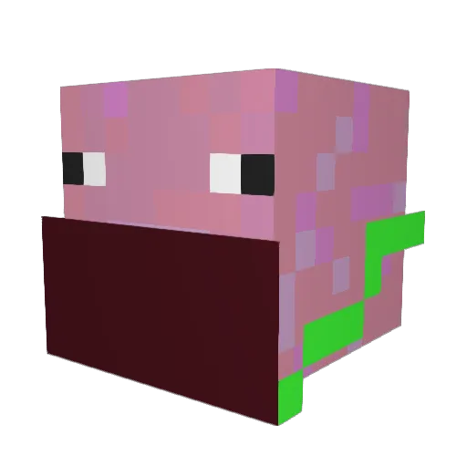 Donkey69420 Minecraft avatar head, 3D render