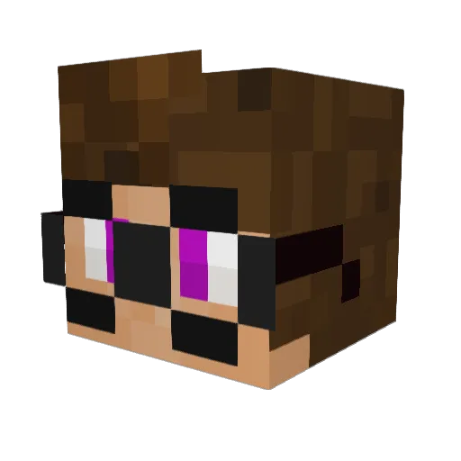 DonkeyBong Minecraft avatar head, 3D render