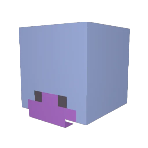 DonkeyBongBong Minecraft avatar head, 3D render