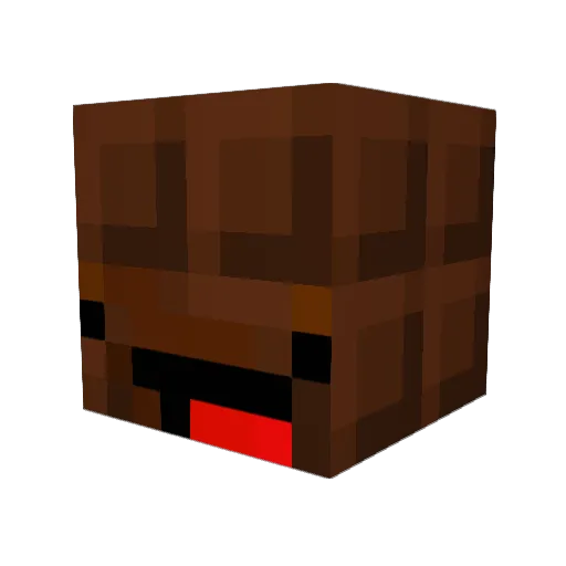 DonkeyBong_01 Minecraft avatar head, 3D render