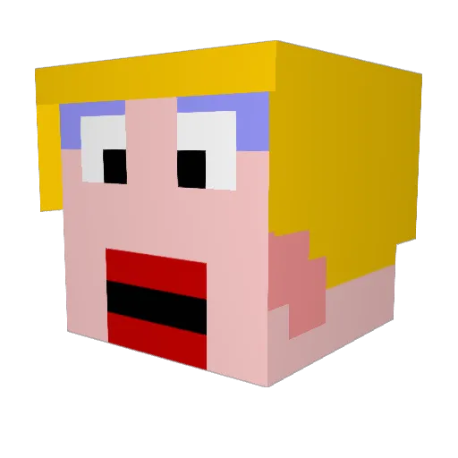 DonkeyHump Minecraft avatar head, 3D render