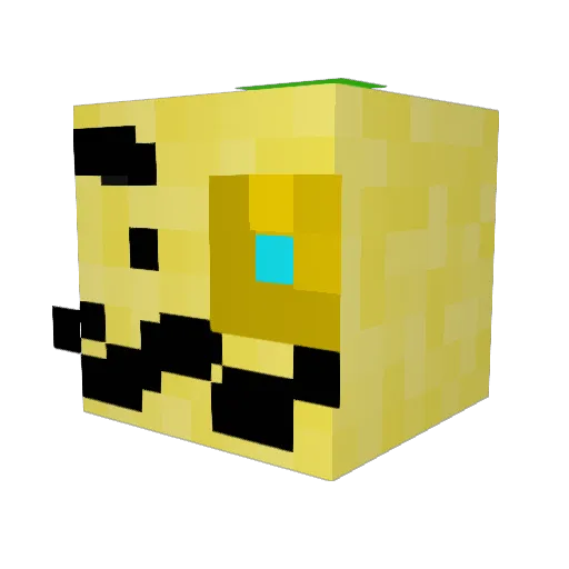 DonkeyMilker Minecraft avatar head, 3D render