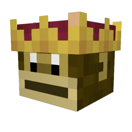 Donkeywa Minecraft avatar head, 3D render