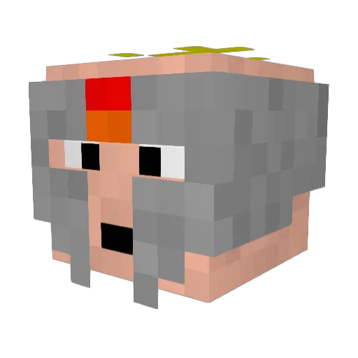 Donkiflex Minecraft avatar head, 3D render