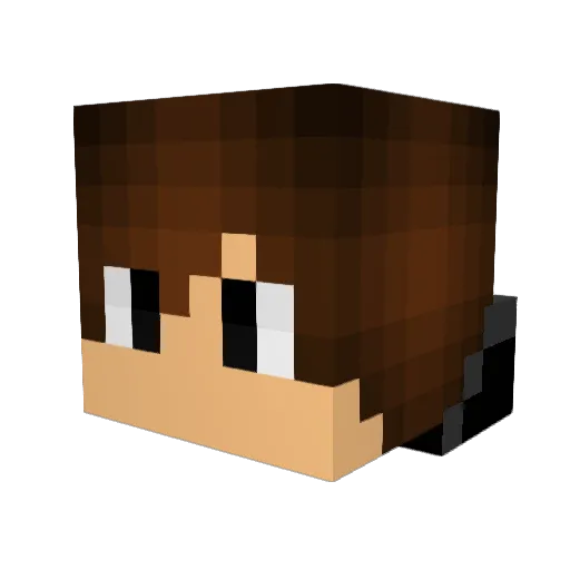 Donkstar Minecraft avatar head, 3D render