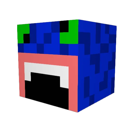 Donler Minecraft avatar head, 3D render