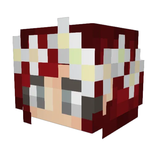 Donnapocatach Minecraft avatar head, 3D render
