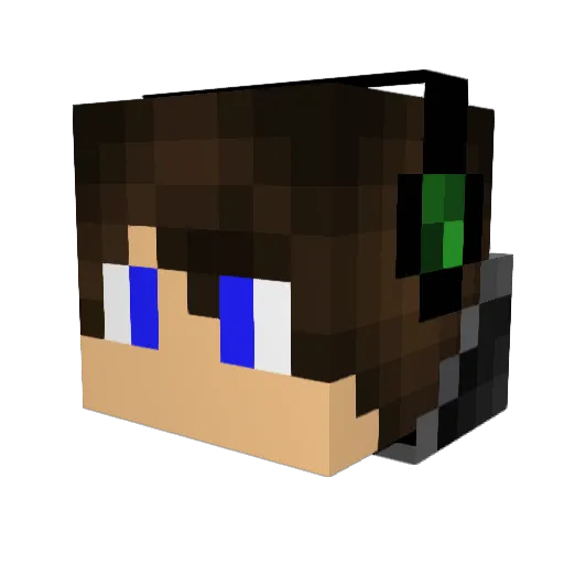 Donnasaurus Minecraft avatar head, 3D render