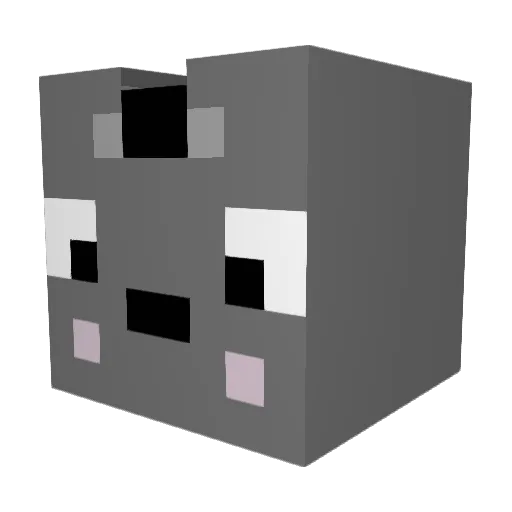 Donnonique Minecraft avatar head, 3D render
