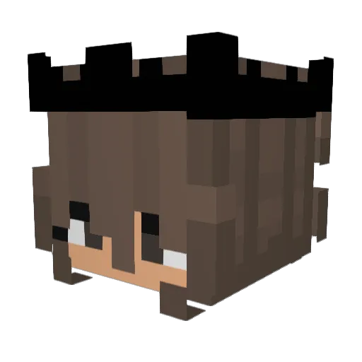 Donnrine Minecraft avatar head, 3D render