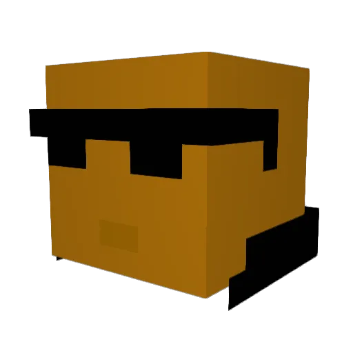 Donnstarr Minecraft avatar head, 3D render