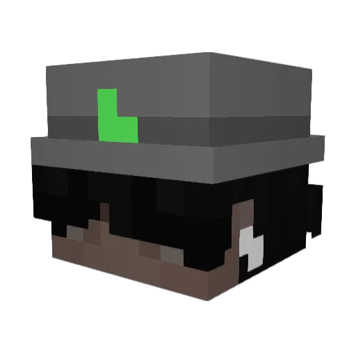 Donnutt Minecraft avatar head, 3D render
