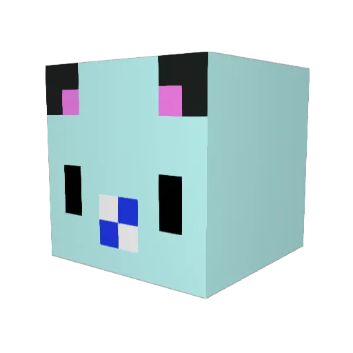 DonnyRainbow Minecraft avatar head, 3D render