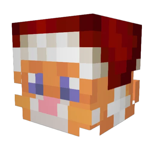 Donnyspacebar Minecraft avatar head, 3D render