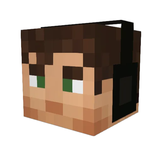DonoBiski Minecraft avatar head, 3D render
