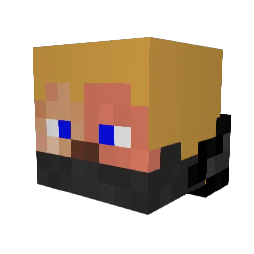 Donoloco Minecraft avatar head, 3D render
