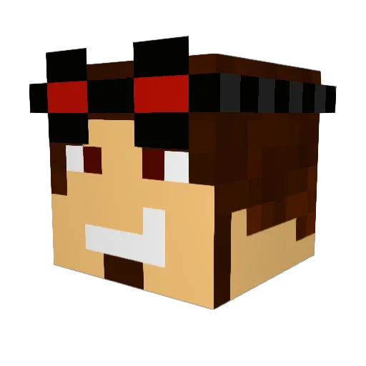 Donoloone Minecraft avatar head, 3D render