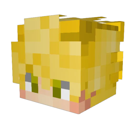 Donosaurus100 Minecraft avatar head, 3D render
